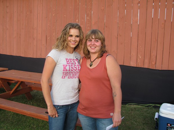 Kristy with a VIP winner